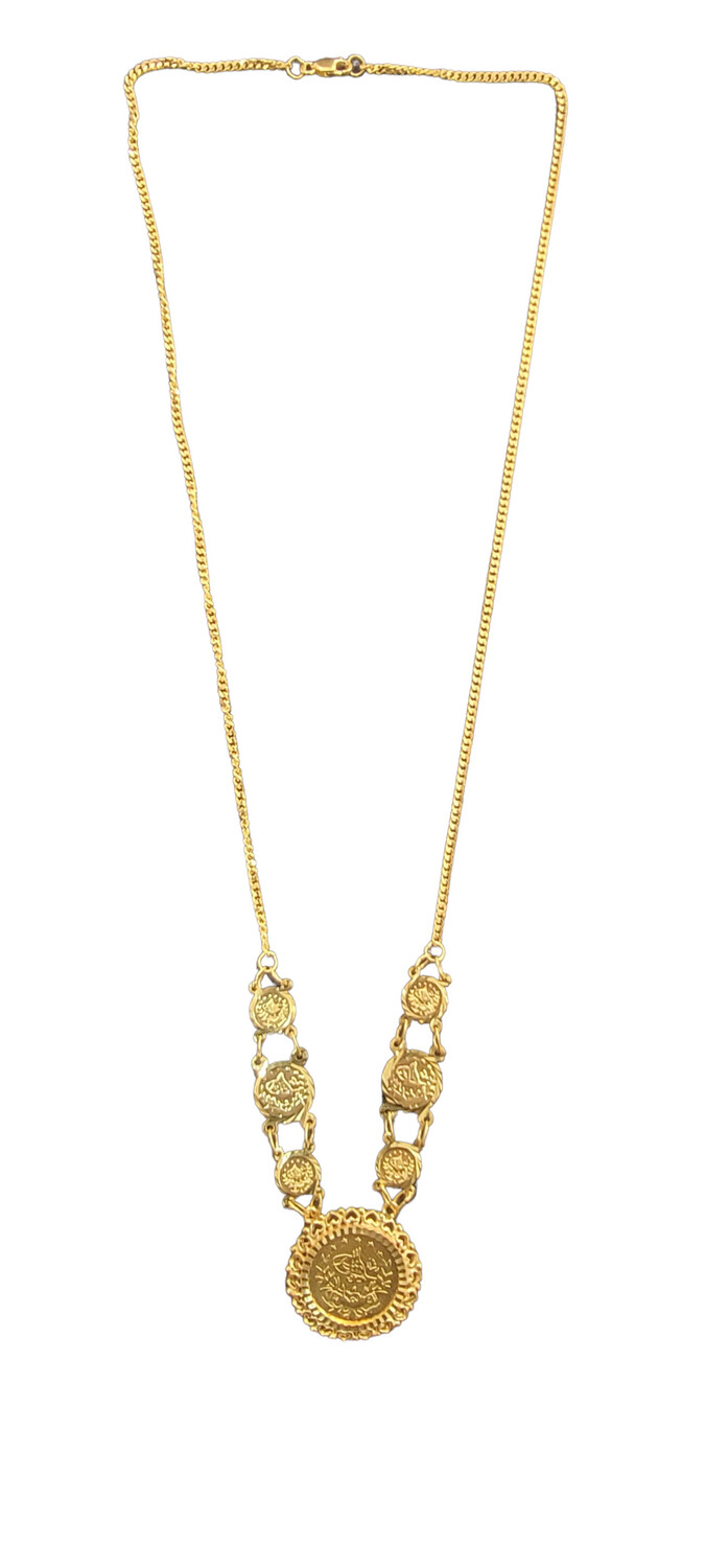 21K Rashad Coin Necklace