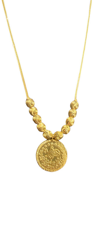 21K Light Coin Necklace 1031