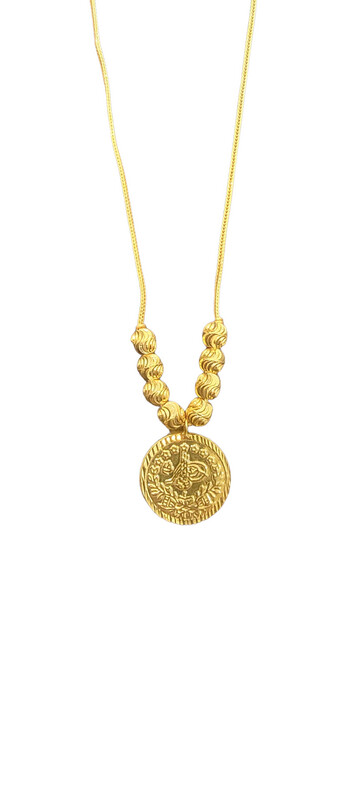 21K Light Coin Necklace 1036
