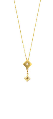 21K Cube Necklace