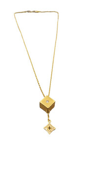 21K Cube Necklace