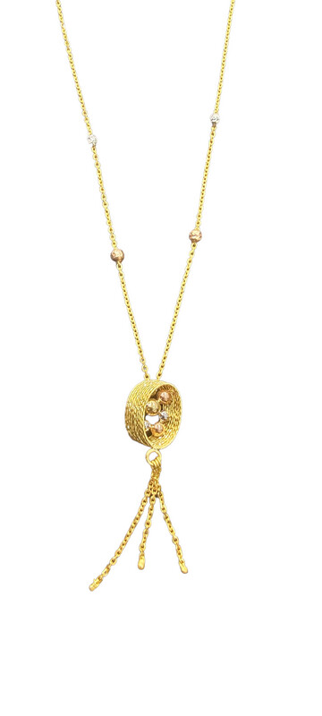 21K Three-Tone Fine Necklace
