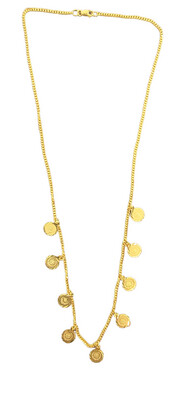 21K Coin Charm Necklace 1041