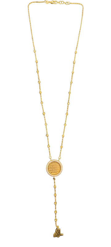 21K Allah/ Ayat Al Kursi Beaded necklace
