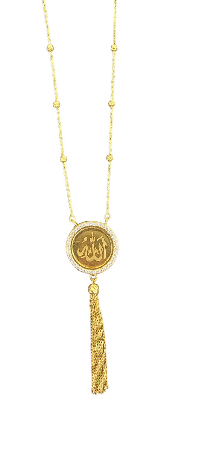 21K Allah Ball Necklace