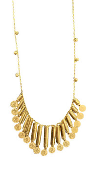 21K Coin Bar Charm Necklace