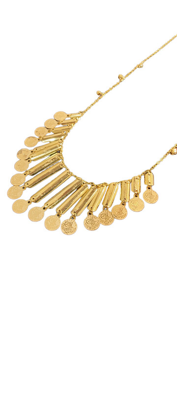 21K Coin Bar Charm Necklace
