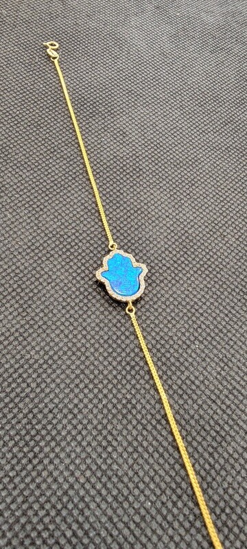 21K Double-Sided Hamsa Bracelet