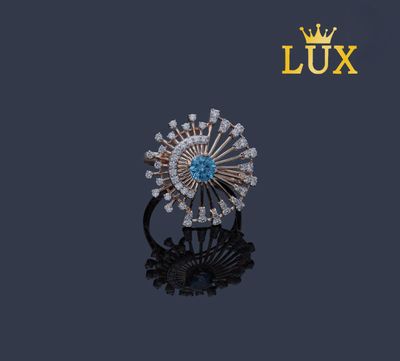 18k Diamond Sun Ring