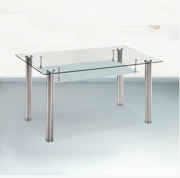 MESA DE COMEDOR DE CRISTAL PRAN 140x80x75
