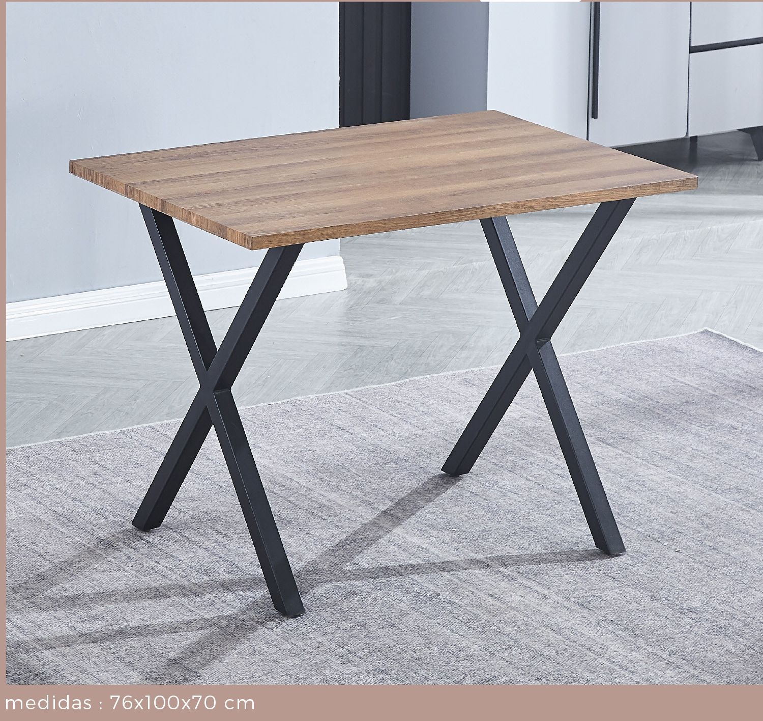 MESA DE COCINA DE MADERA 100x70x76cm