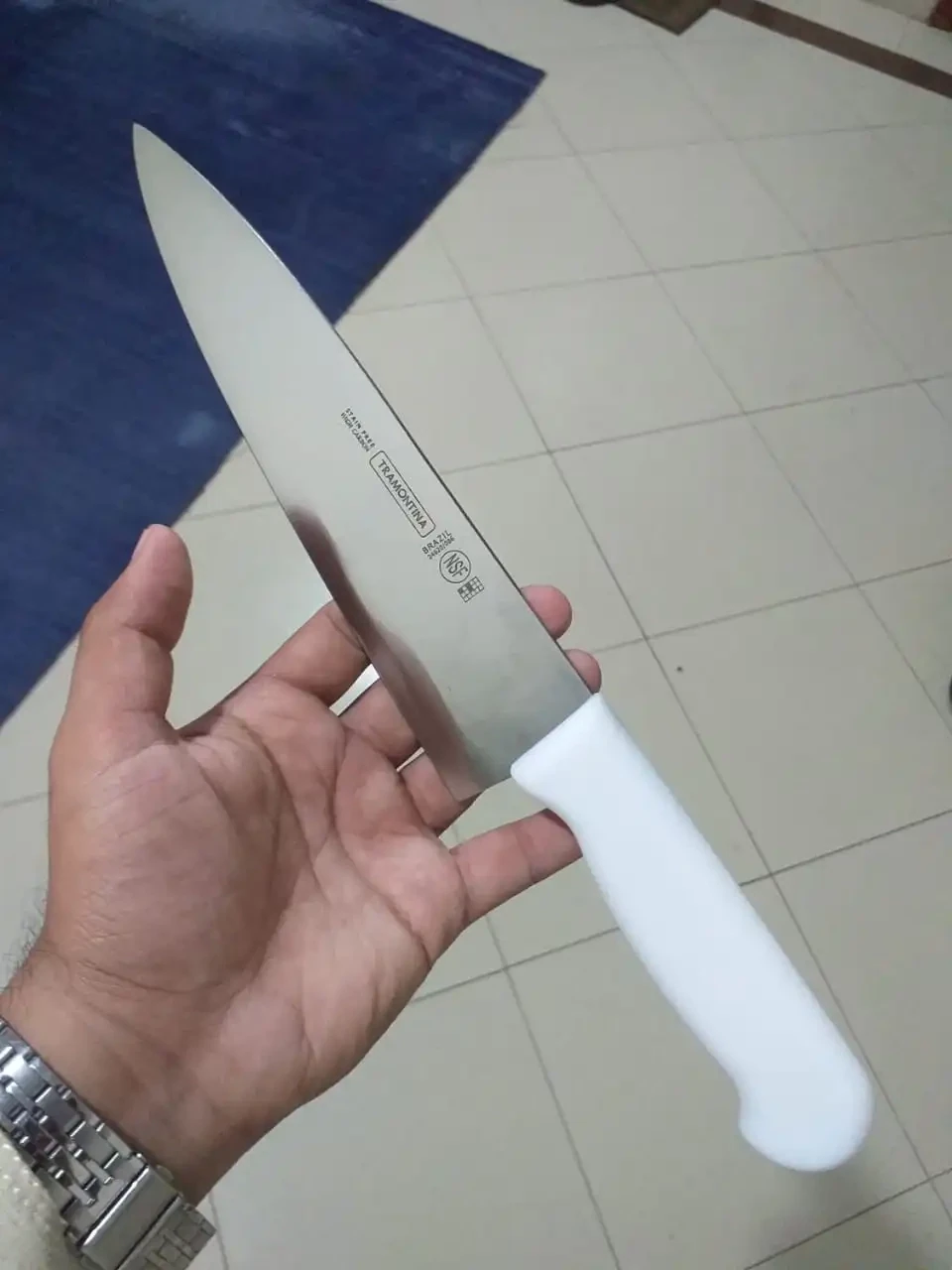 Set of 3, Imported White Handle Knives – Quality Butcher Knives – Excellent Professional Chef Knives, Wazirabad Knife Set for Qurbani