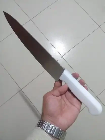 Set of 3, Imported White Handle Knives – Quality Butcher Knives – Excellent Professional Chef Knives, Wazirabad Knife Set for Qurbani