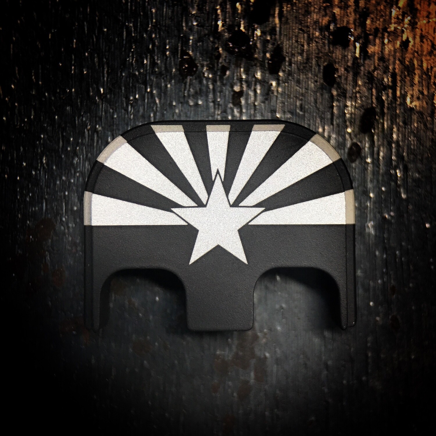 Arizona Flag - Aluminum - Black