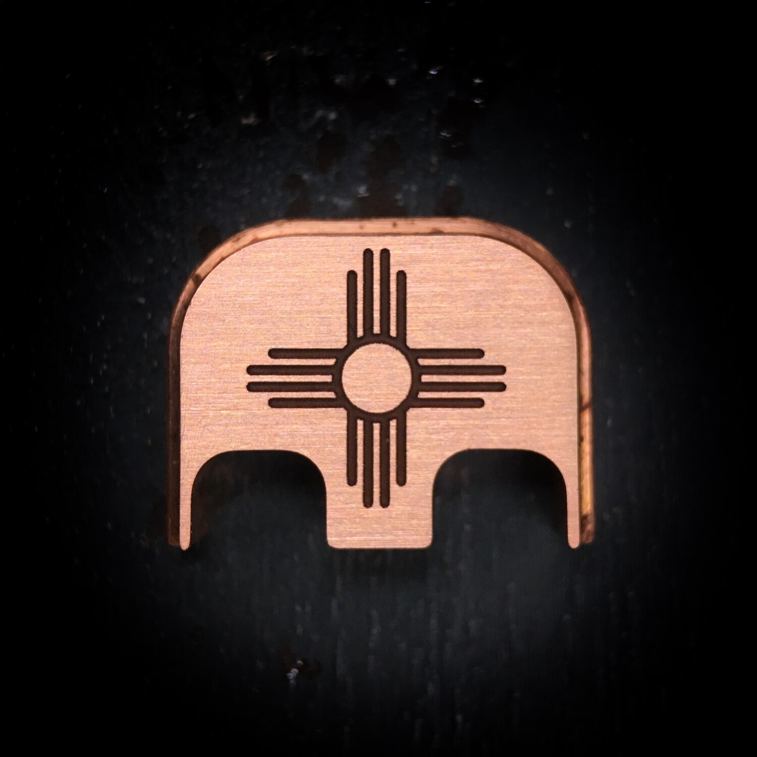 New Mexico Flag - Copper - Deep Engraved Brushed