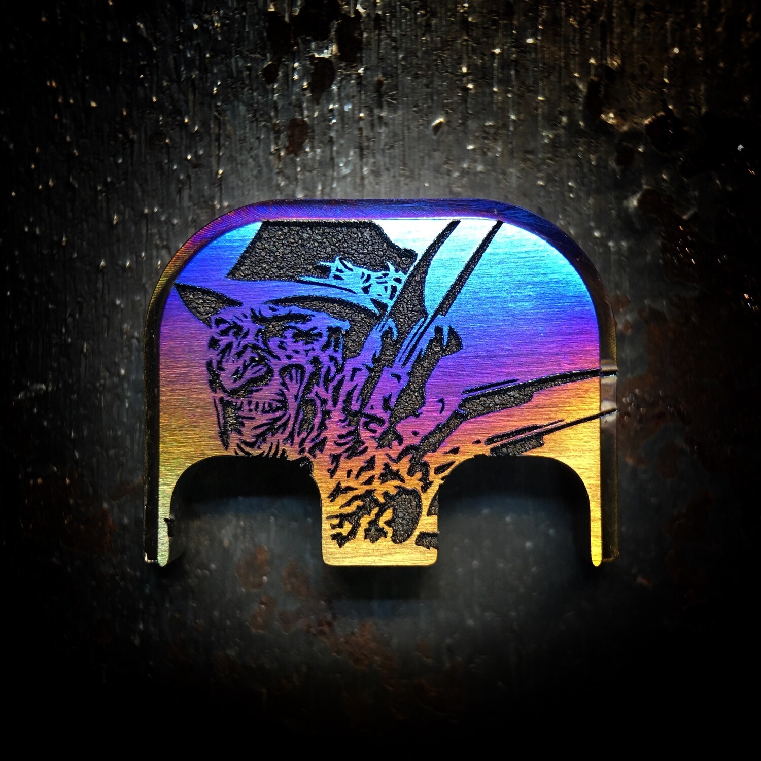 Freddy - Titanium - Deep Engraved Flame Anodized