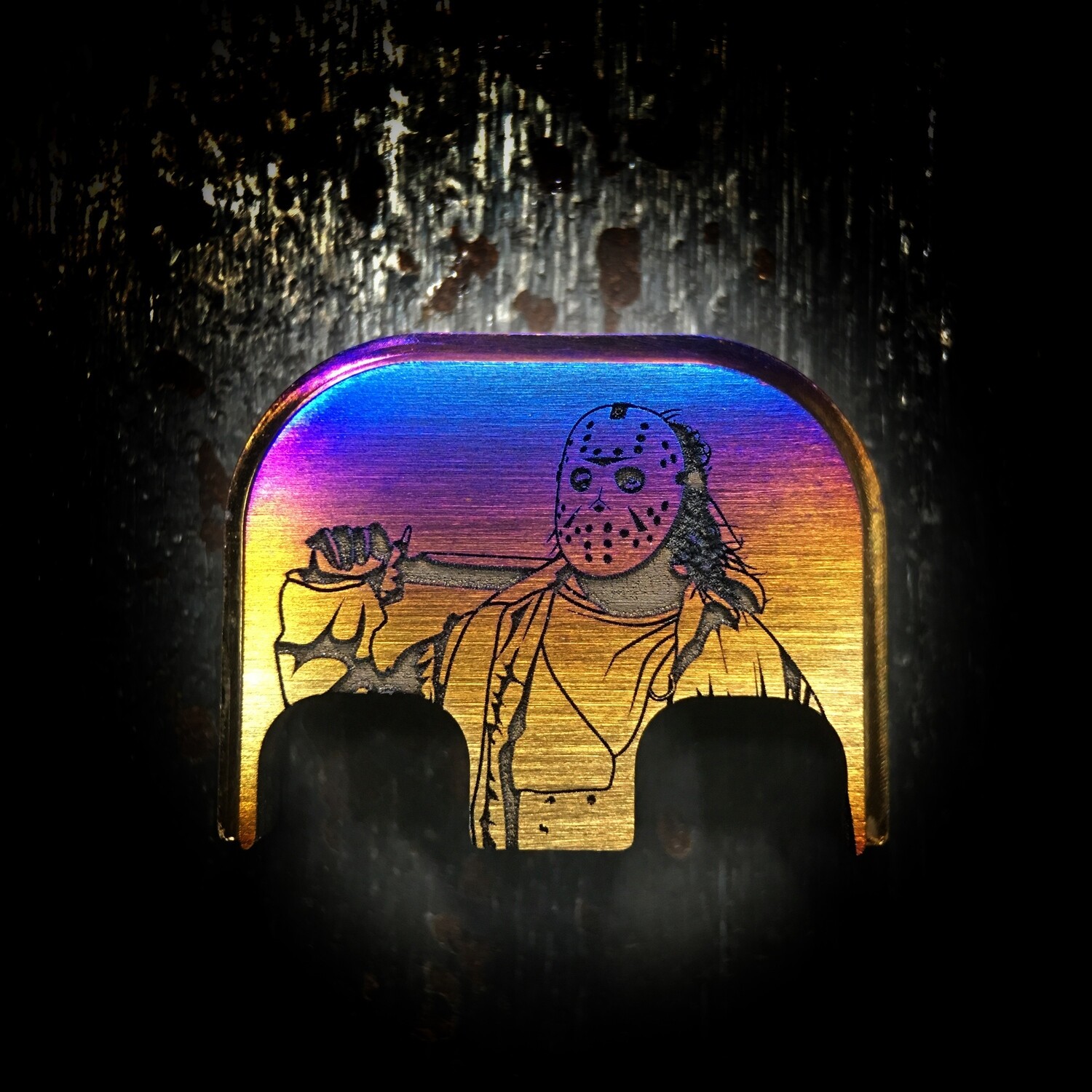 Jason - Titanium - Deep Engraved Flame Anodized