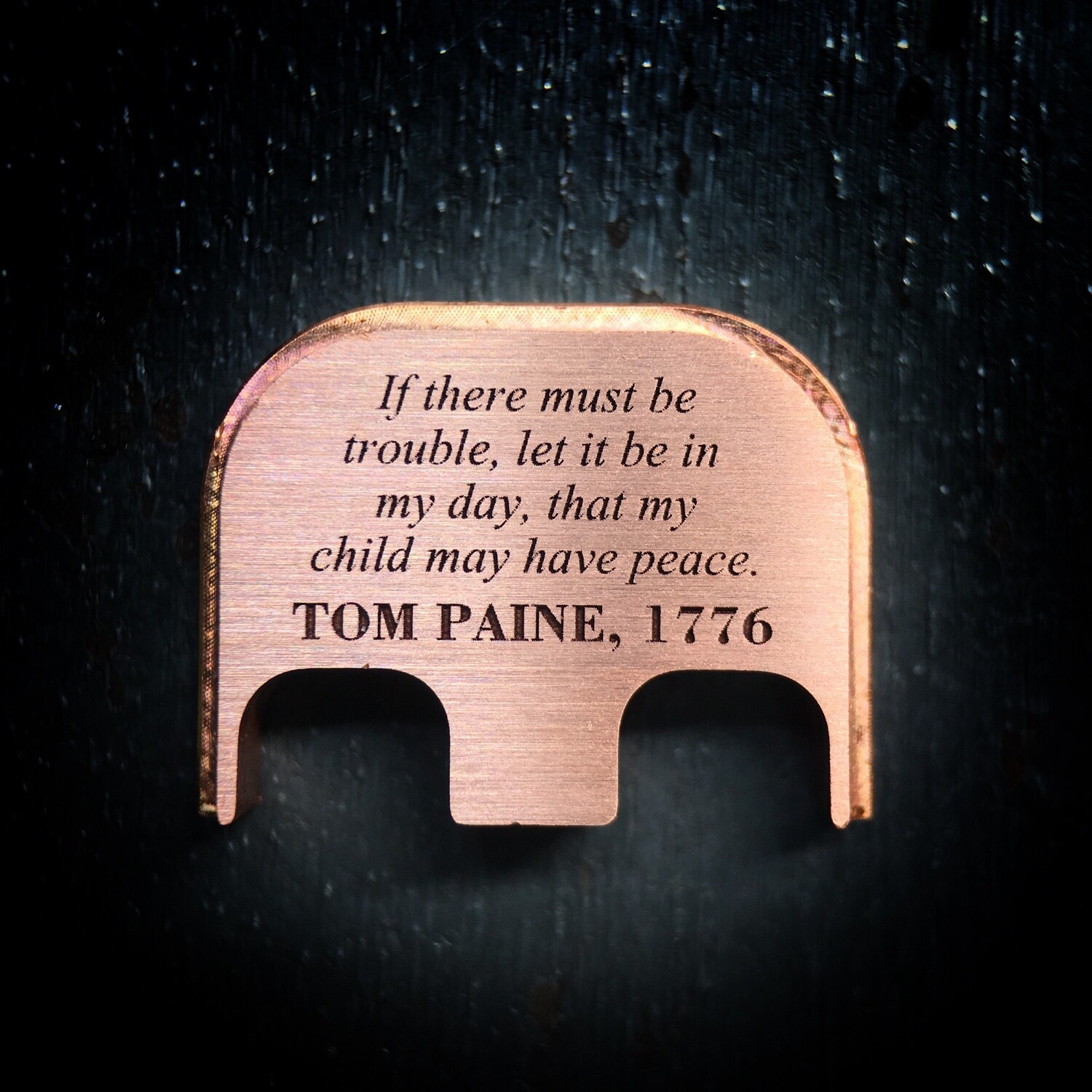 Tom Paine, 1776 - Copper - Deep Engraved Brushed