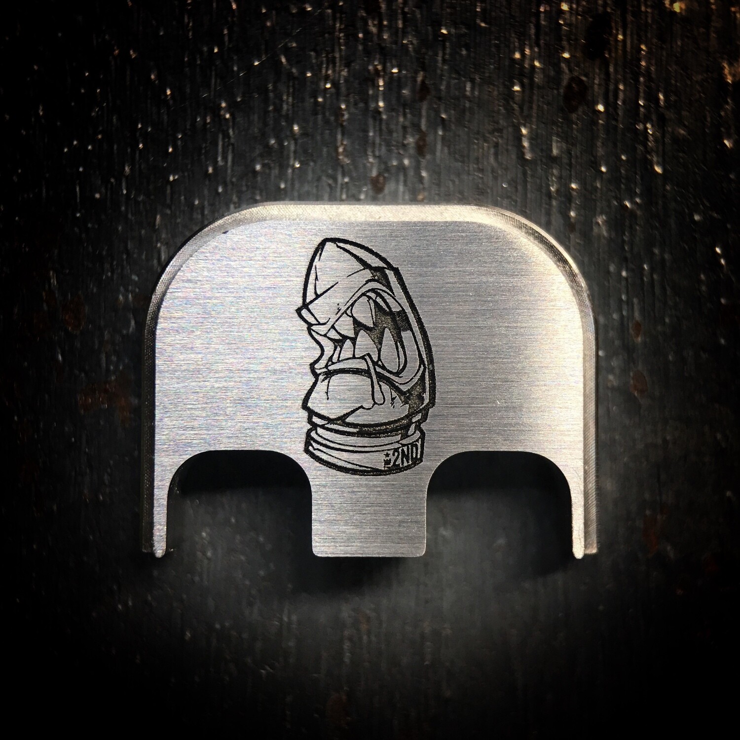 The 2nd Bullet - Titanium - Deep Engraved Brushed