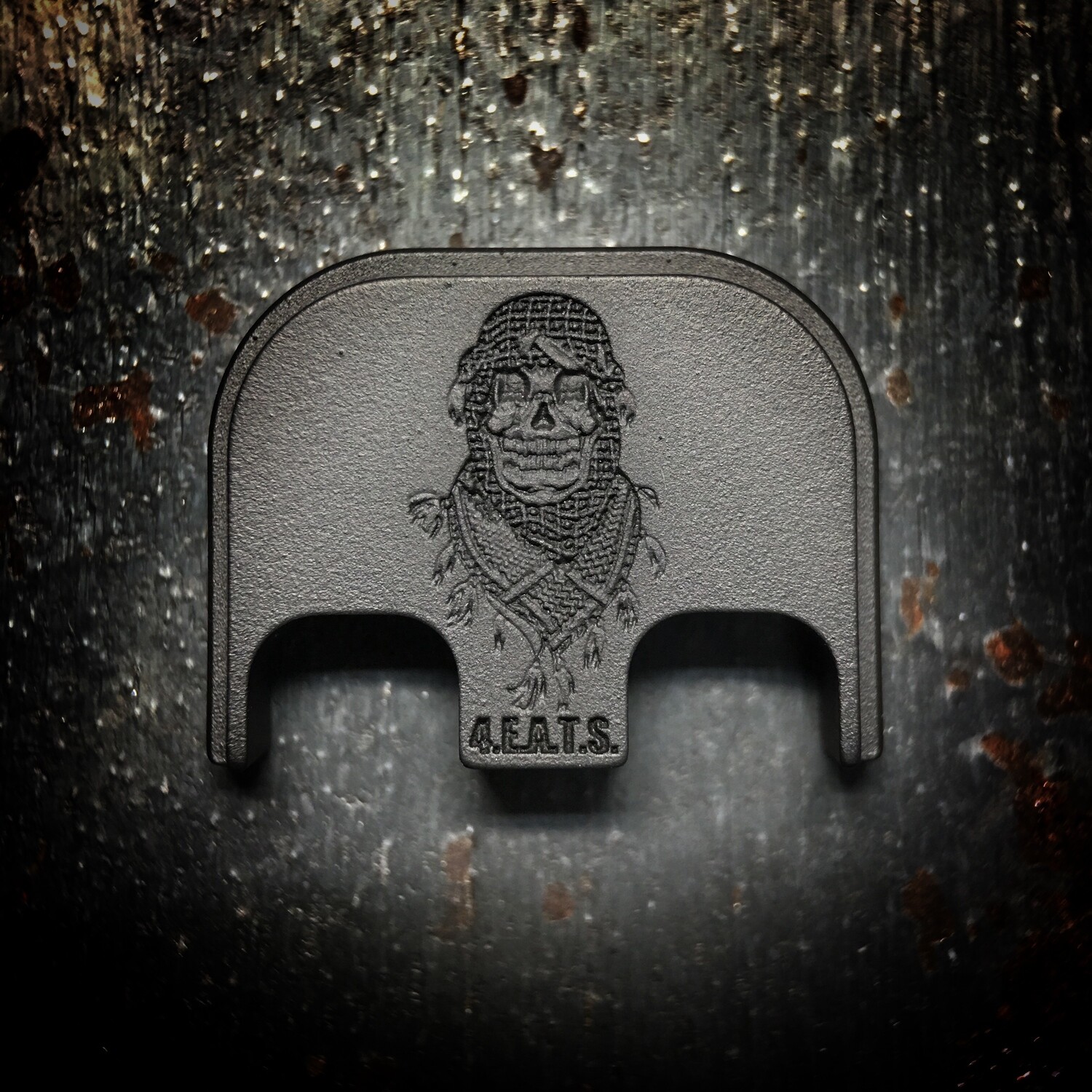 Shemagh Skull - Titanium - Deep Engraved Blackout