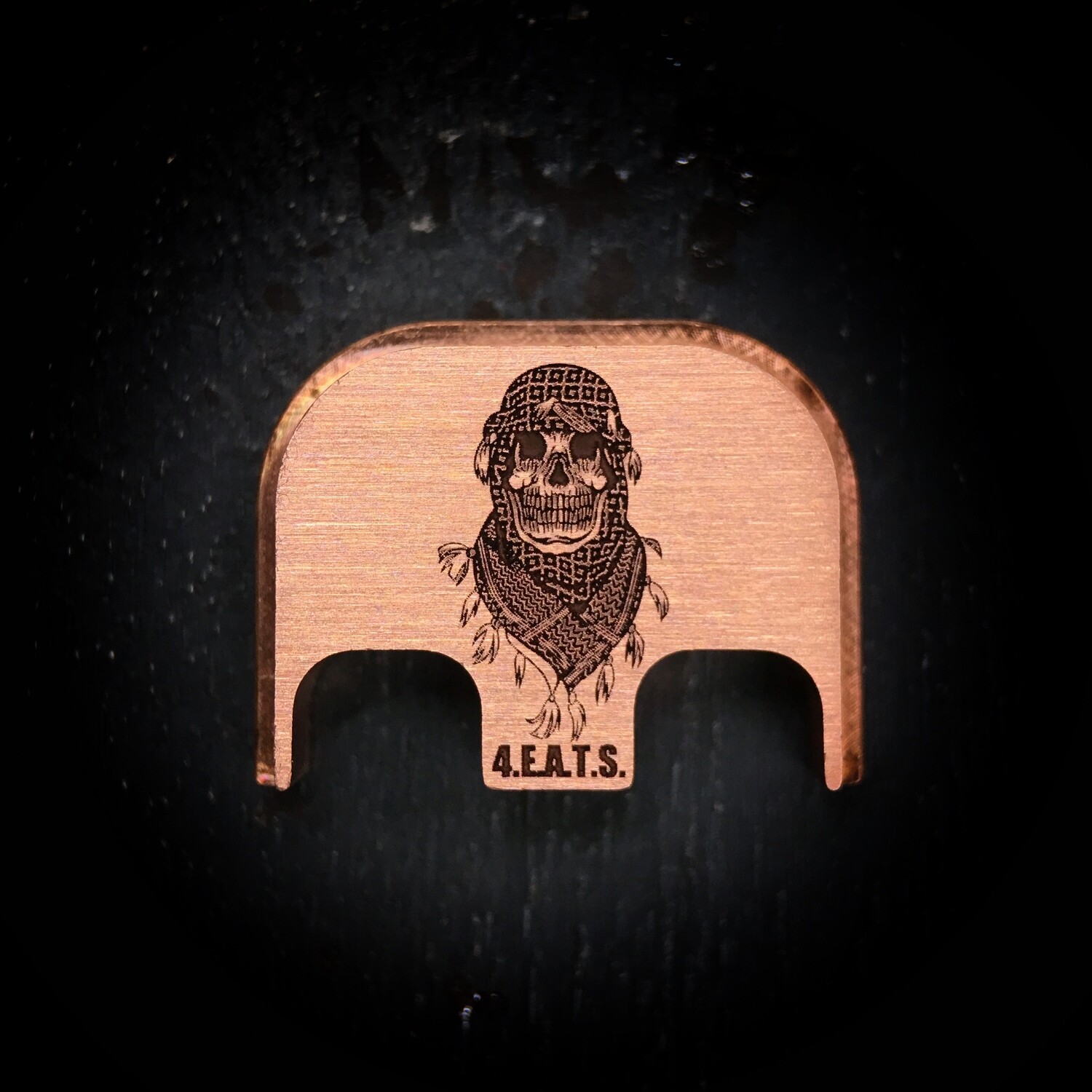 Shemagh Skull - Copper - Deep Engraved Brushed