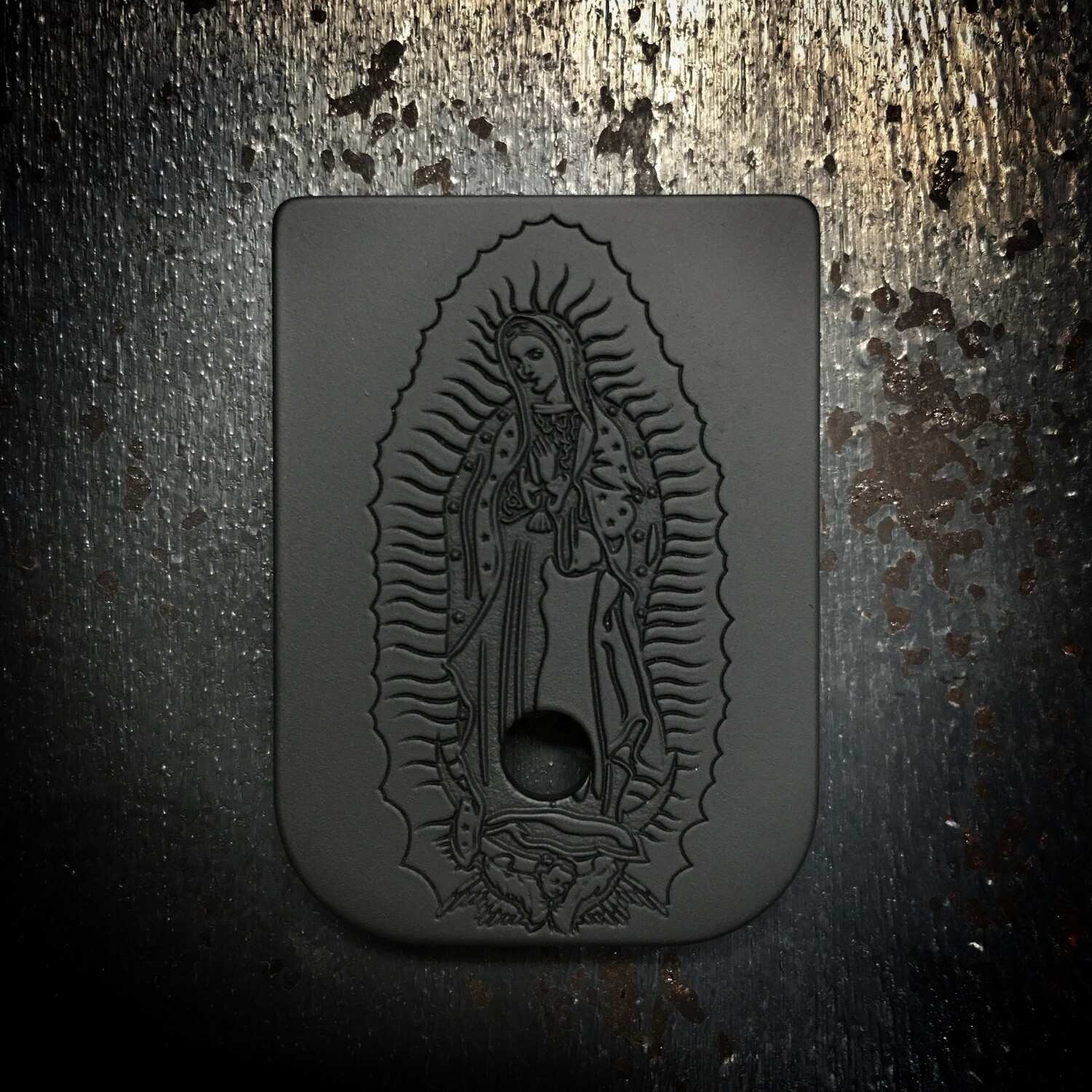 Virgin Mary Mag - Titanium - Deep Engraved Blackout