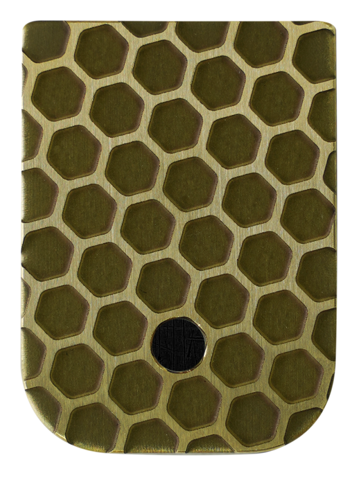 Honeycomb Mag - Brass - Deep Engraved Brushed