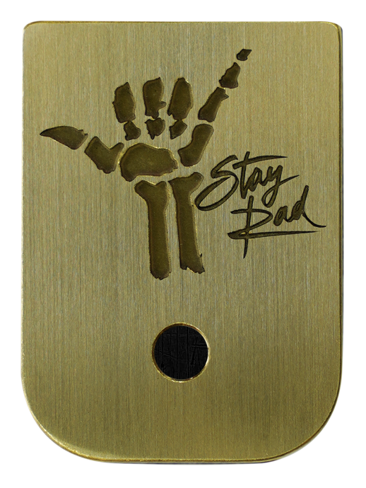 Stay Rad Mag - Brass - Deep Engraved Brushed