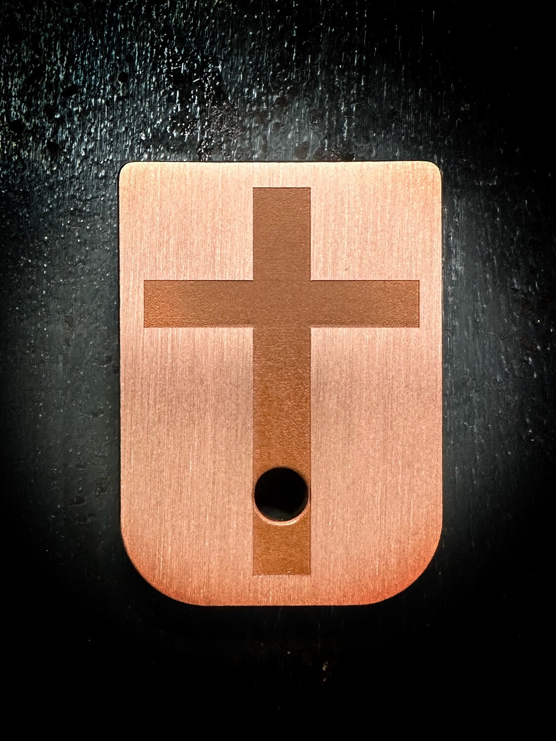 Cross Mag - Copper - Deep Engraved Brushed