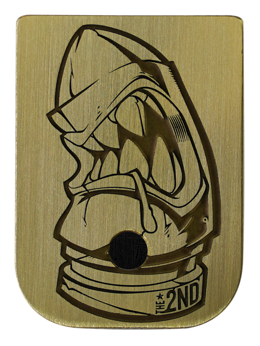 The 2nd Bullet Mag - Brass - Deep Engraved Brushed