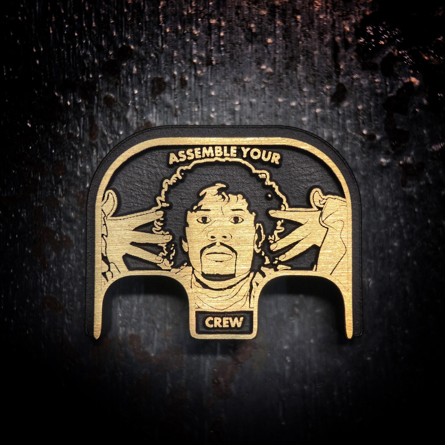Assemble Your Crew 3D - Brass - Cerakoted Deep Engraved Brushed