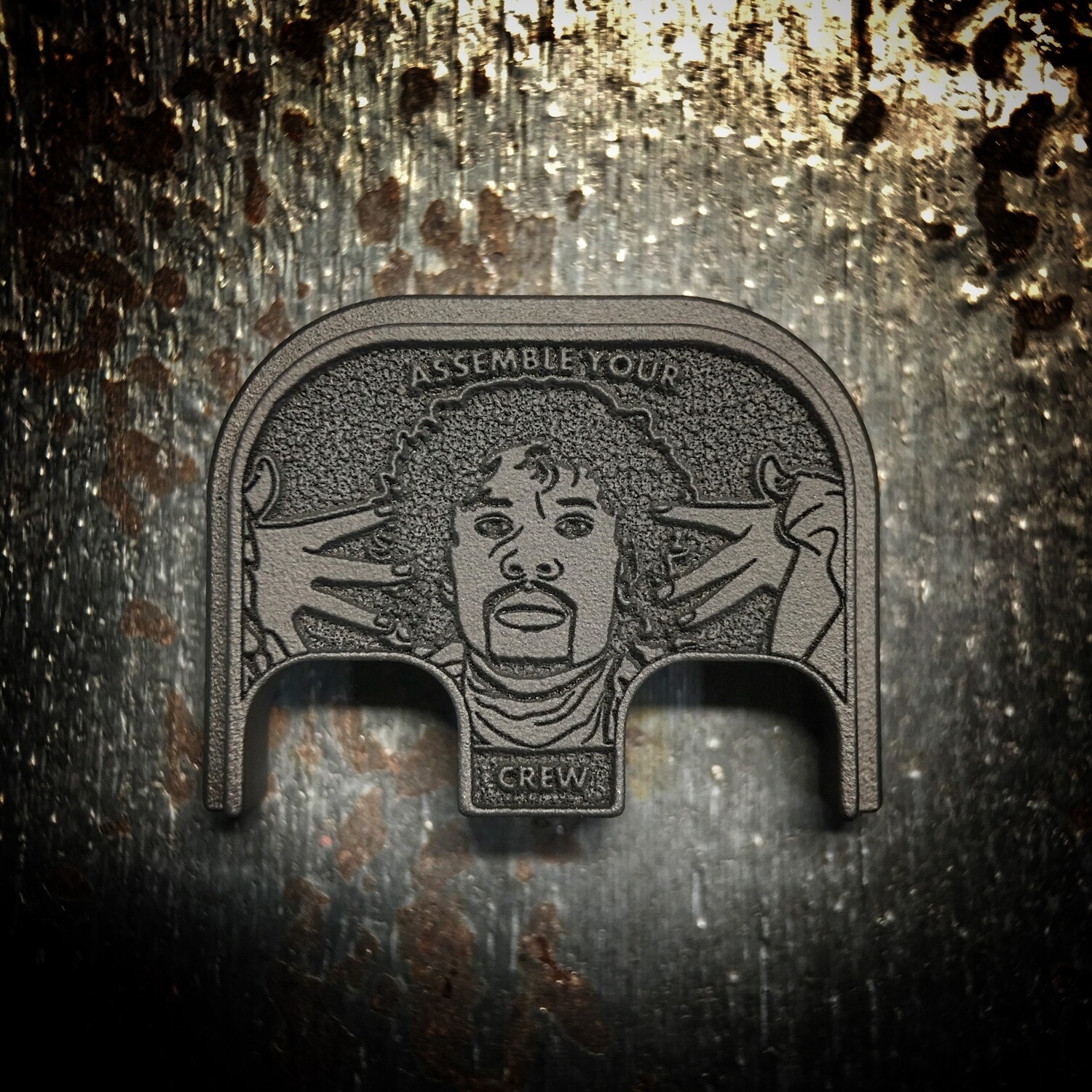 Assemble Your Crew 3D - Titanium - Cerakoted Deep Engraved Blackout