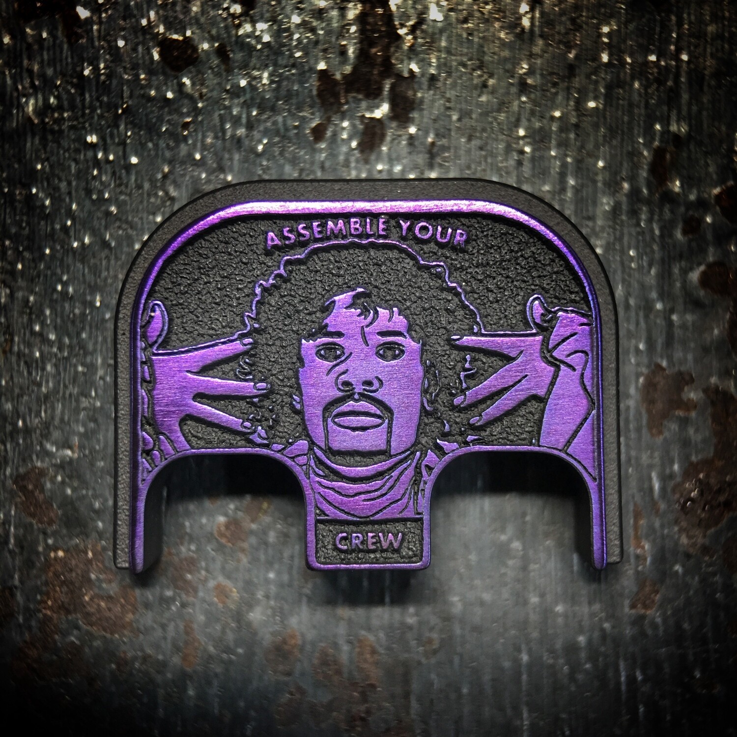Assemble Your Crew 3D - Titanium - Cerakoted Deep Engraved Purple