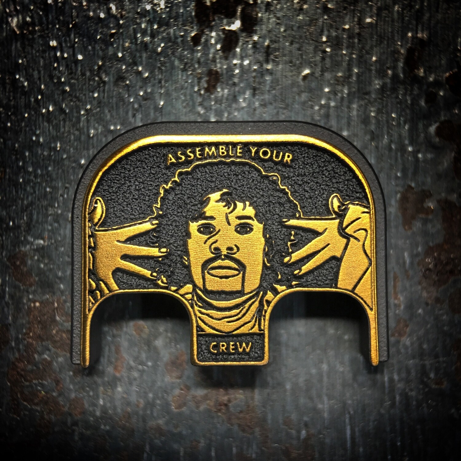Assemble Your Crew 3D - Titanium - Cerakoted Deep Engraved Gold