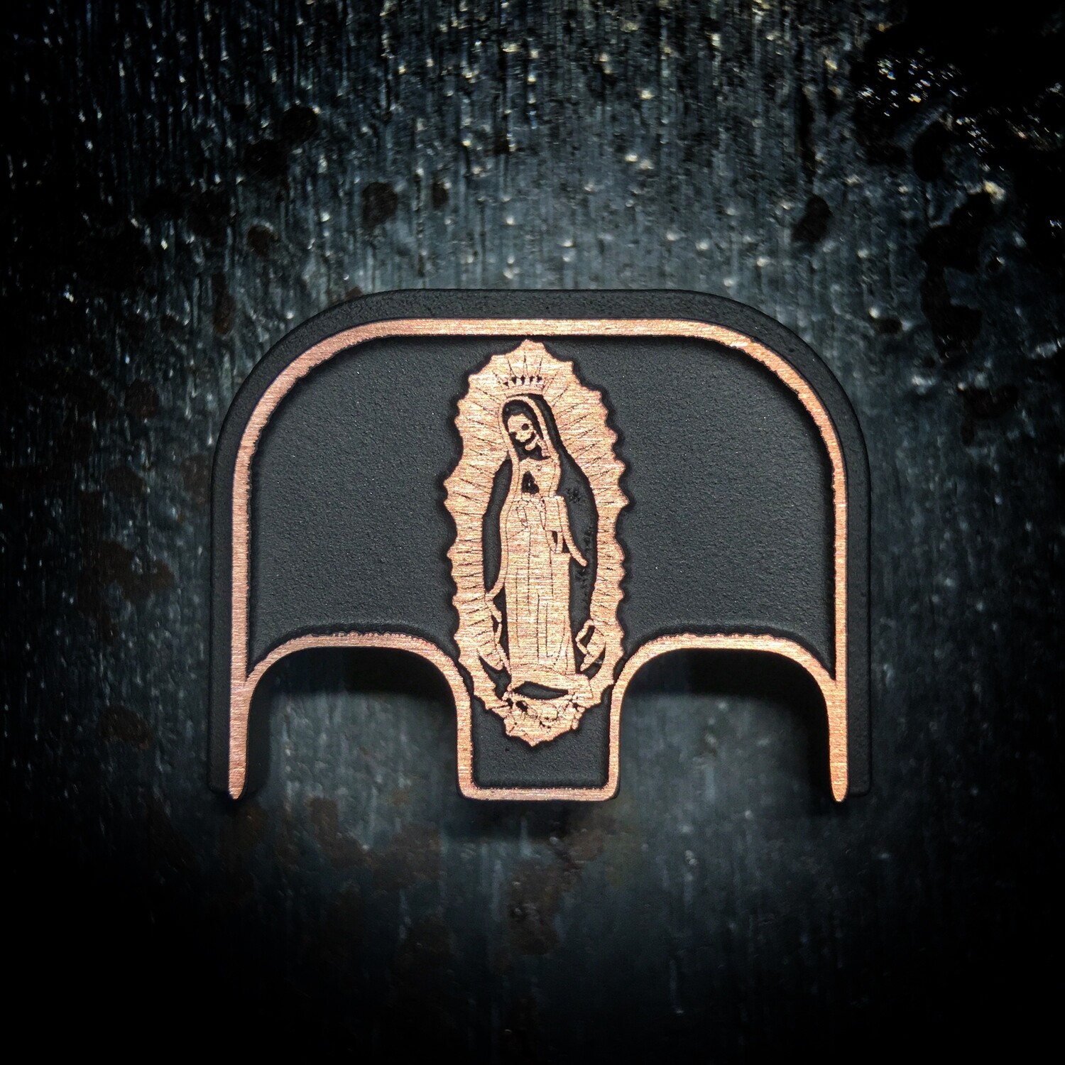 Santa Muerte Virgin Mary 3D - Copper - Cerakoted Deep Engraved Brushed