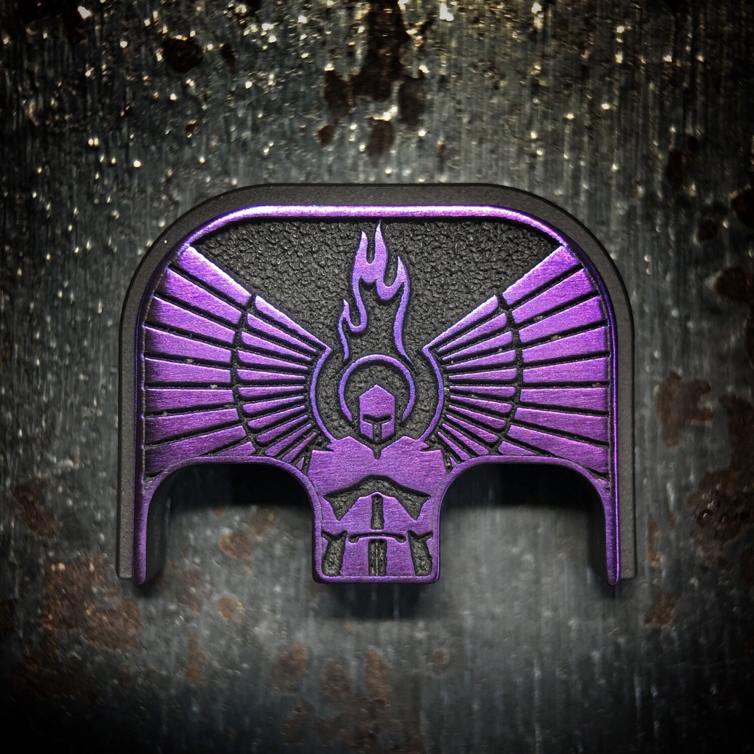 Guardian Defense 3D- Titanium - Cerakoted Deep Engraved Purple