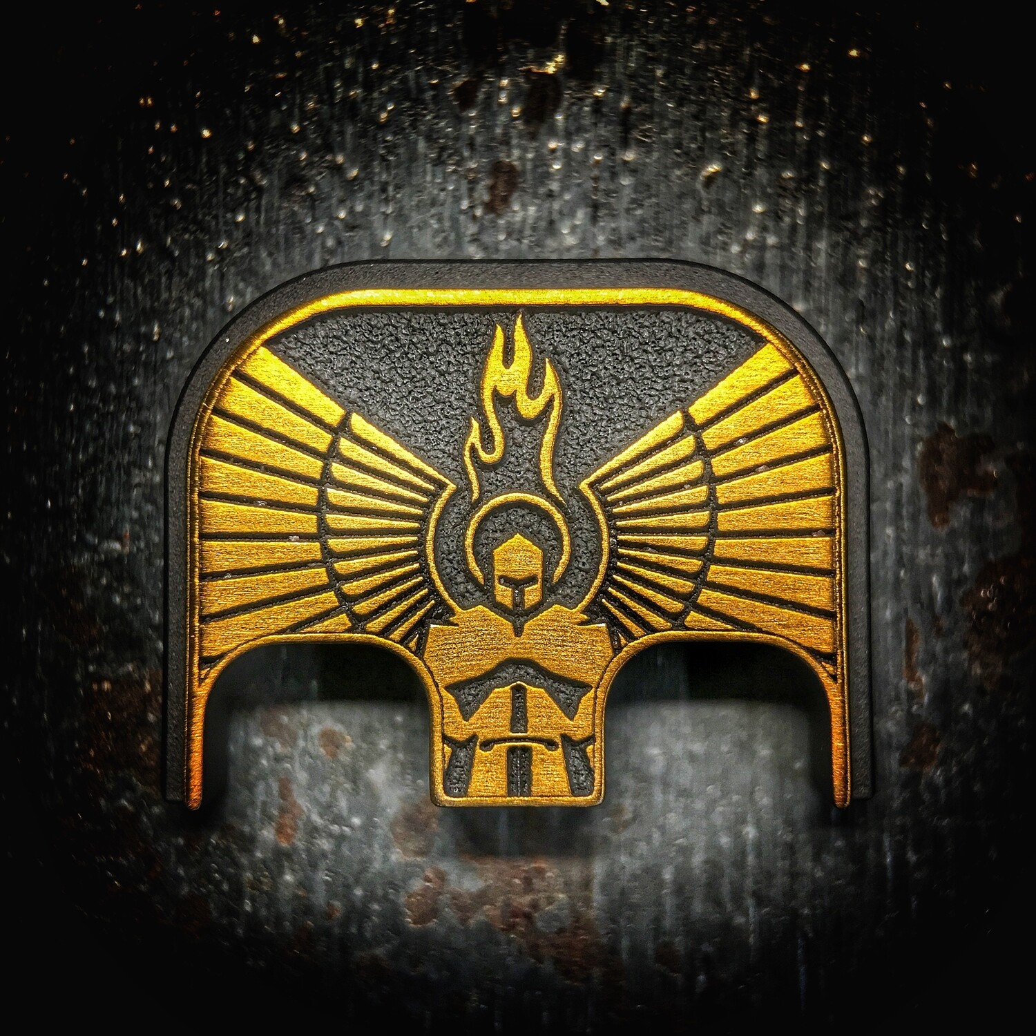 Guardian Defense 3D- Titanium - Cerakoted Deep Engraved Gold