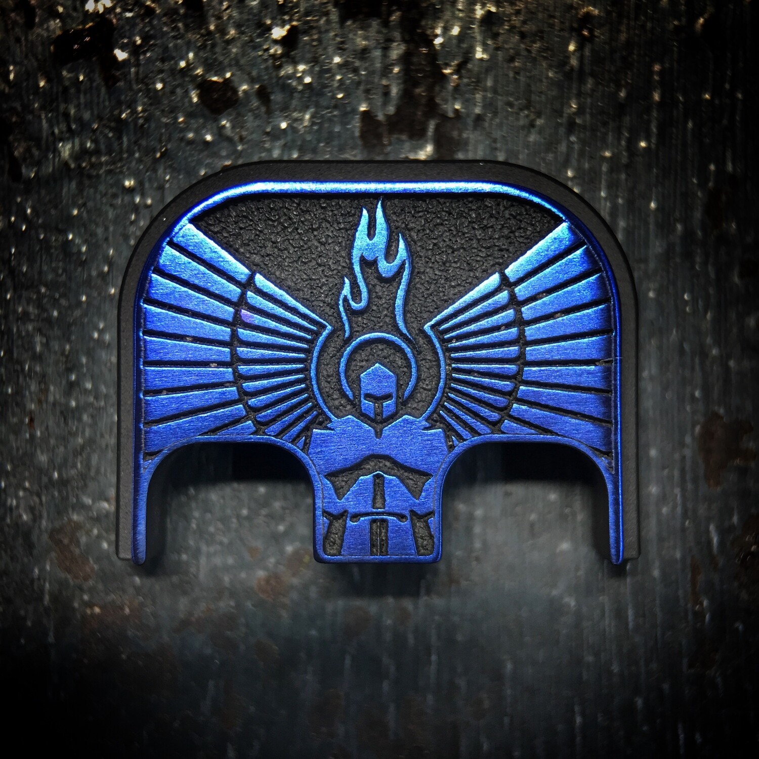 Guardian Defense 3D- Titanium - Cerakoted Deep Engraved Blue