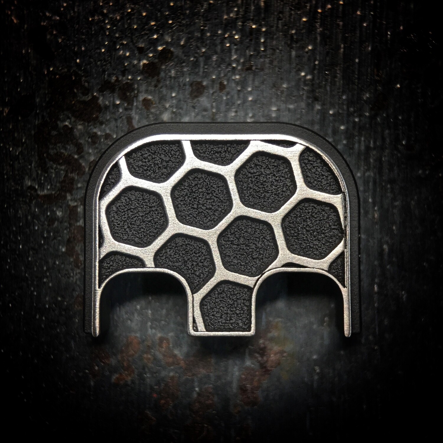 Honeycomb 3D - Titanium - Cerakoted Deep Engraved Brushed