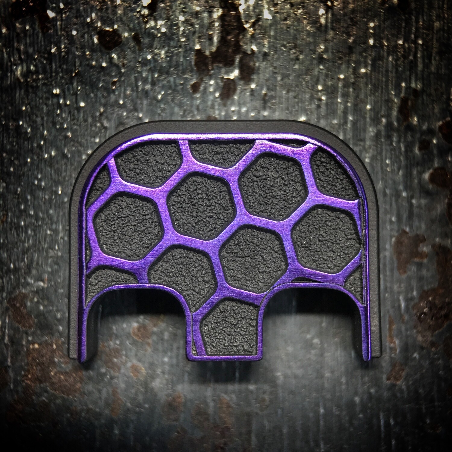 Honeycomb 3D - Titanium - Cerakoted Deep Engraved Purple