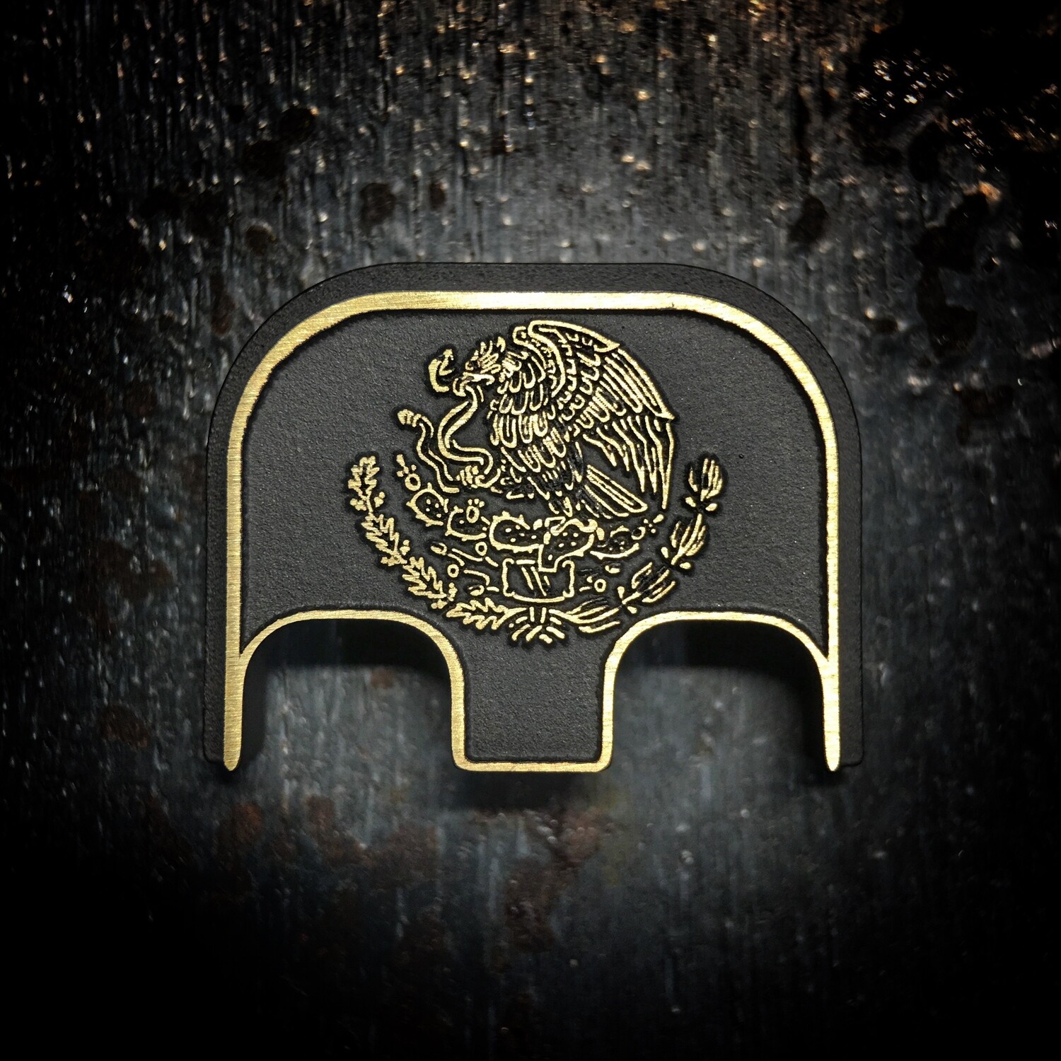 Mexican Eagle 3D - Brass - Cerakoted Deep Engraved Brushed