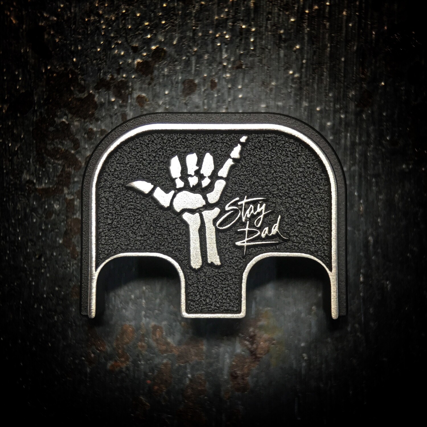 Stay Rad 3D - Titanium - Cerakoted Deep Engraved Brushed