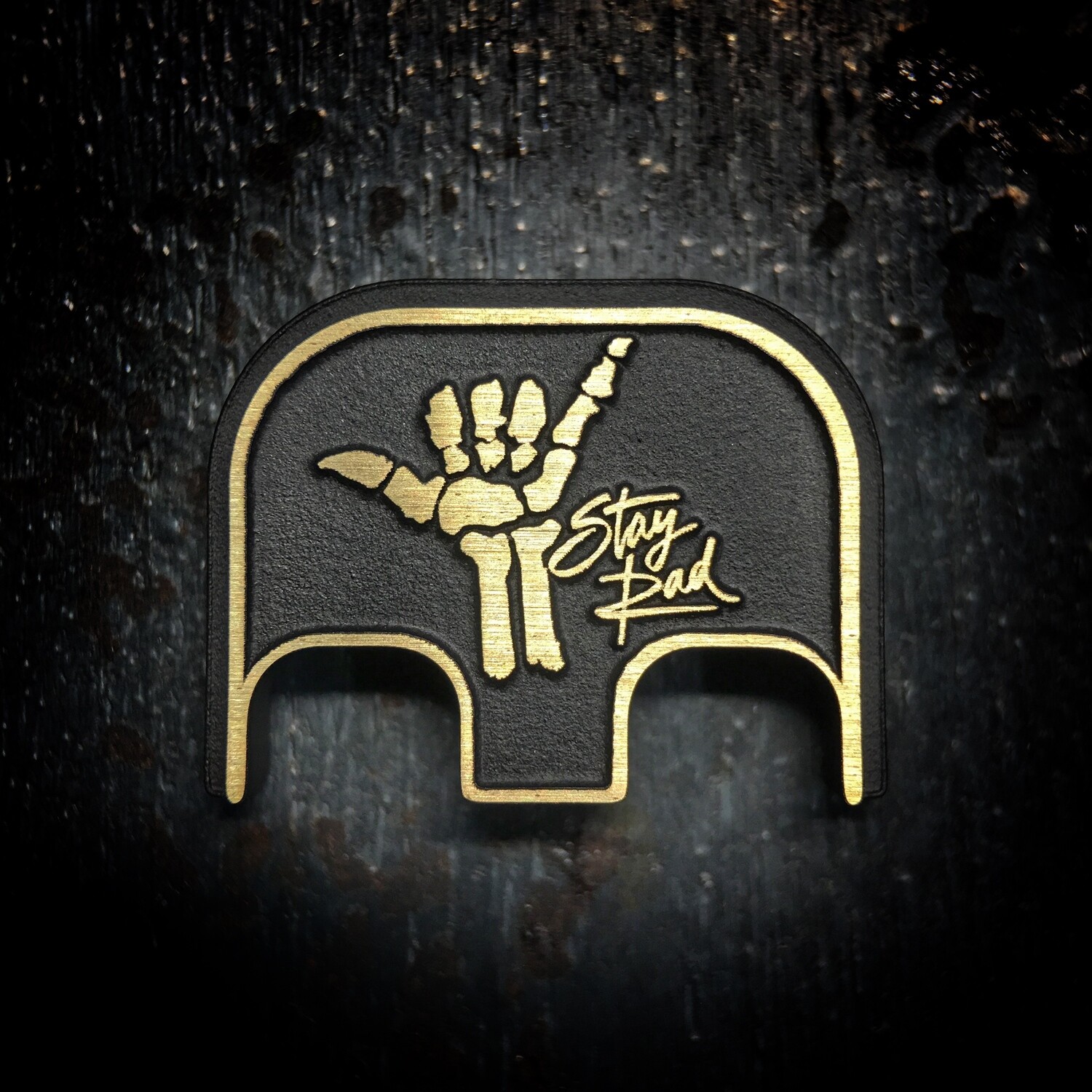 Stay Rad 3D - Brass - Cerakoted Deep Engraved Brushed