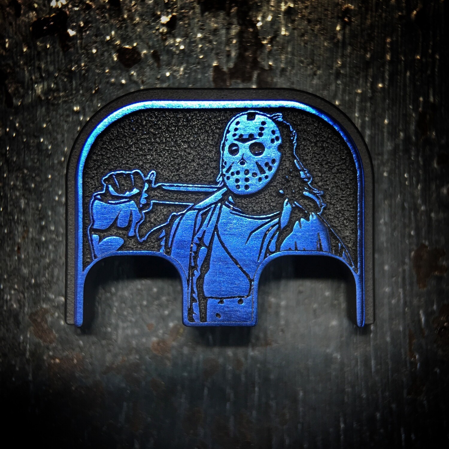 Jason 3D - Titanium - Cerakoted Deep Engraved Blue