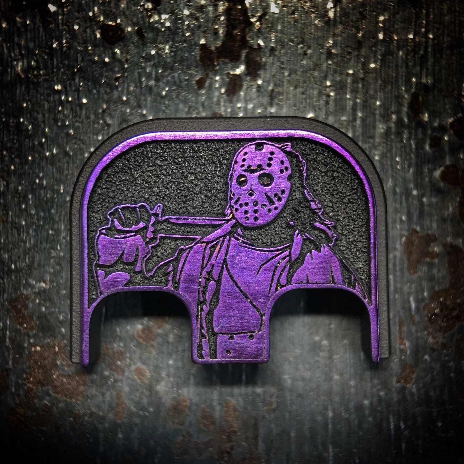 Jason 3D - Titanium - Cerakoted Deep Engraved Purple