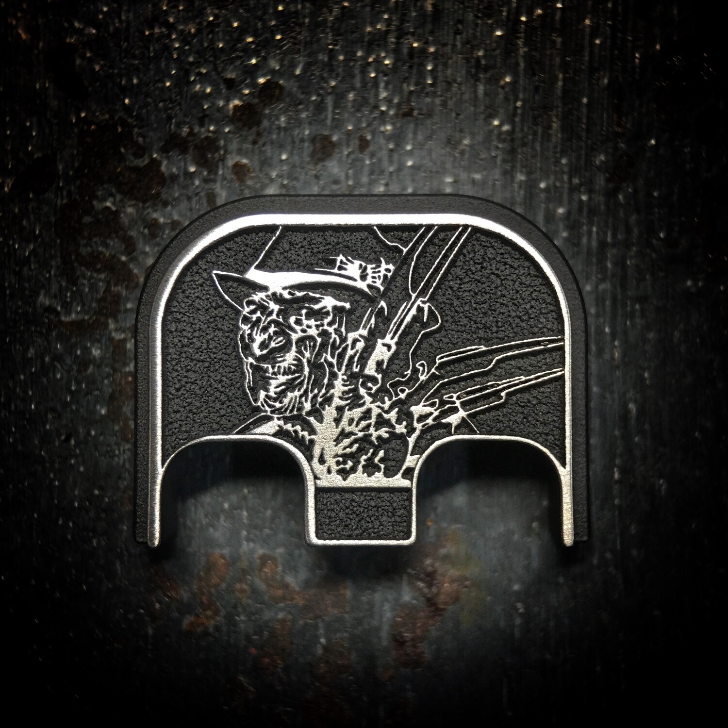 Freddy 3D - Titanium - Cerakoted Deep Engraved Brushed