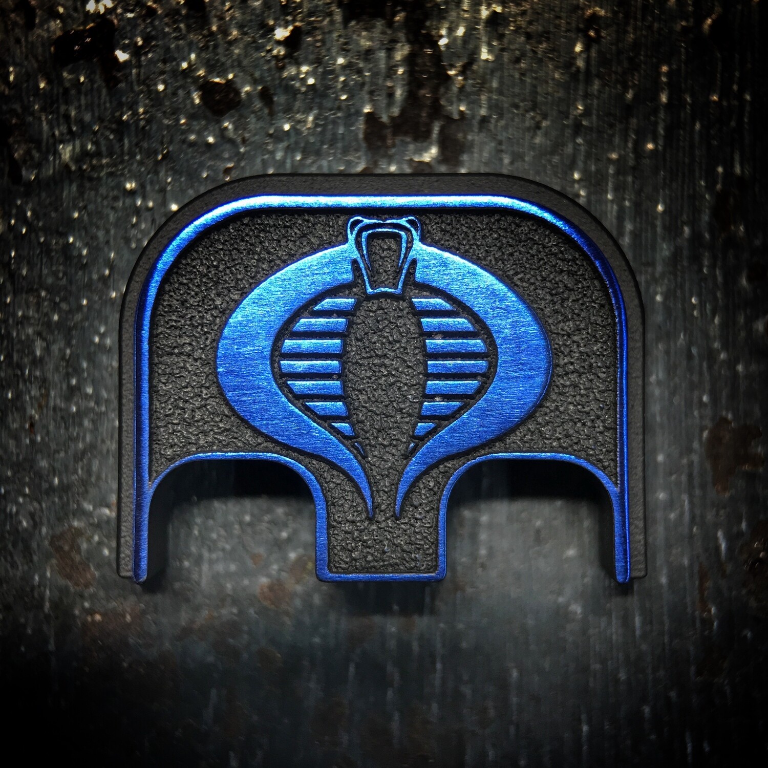 Cobra 3D - Titanium - Cerakoted Deep Engraved Blue