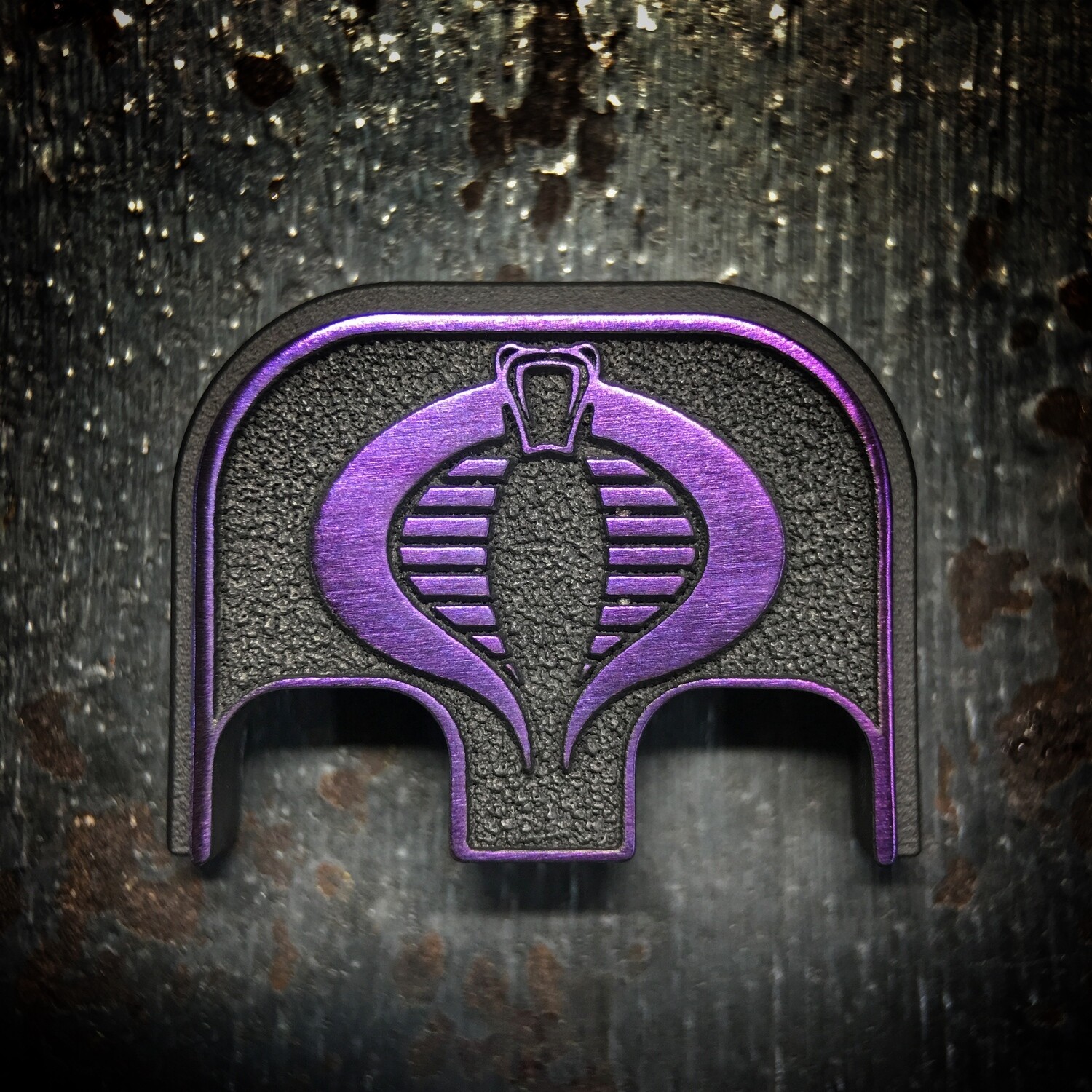 Cobra 3D - Titanium - Cerakoted Deep Engraved Purple