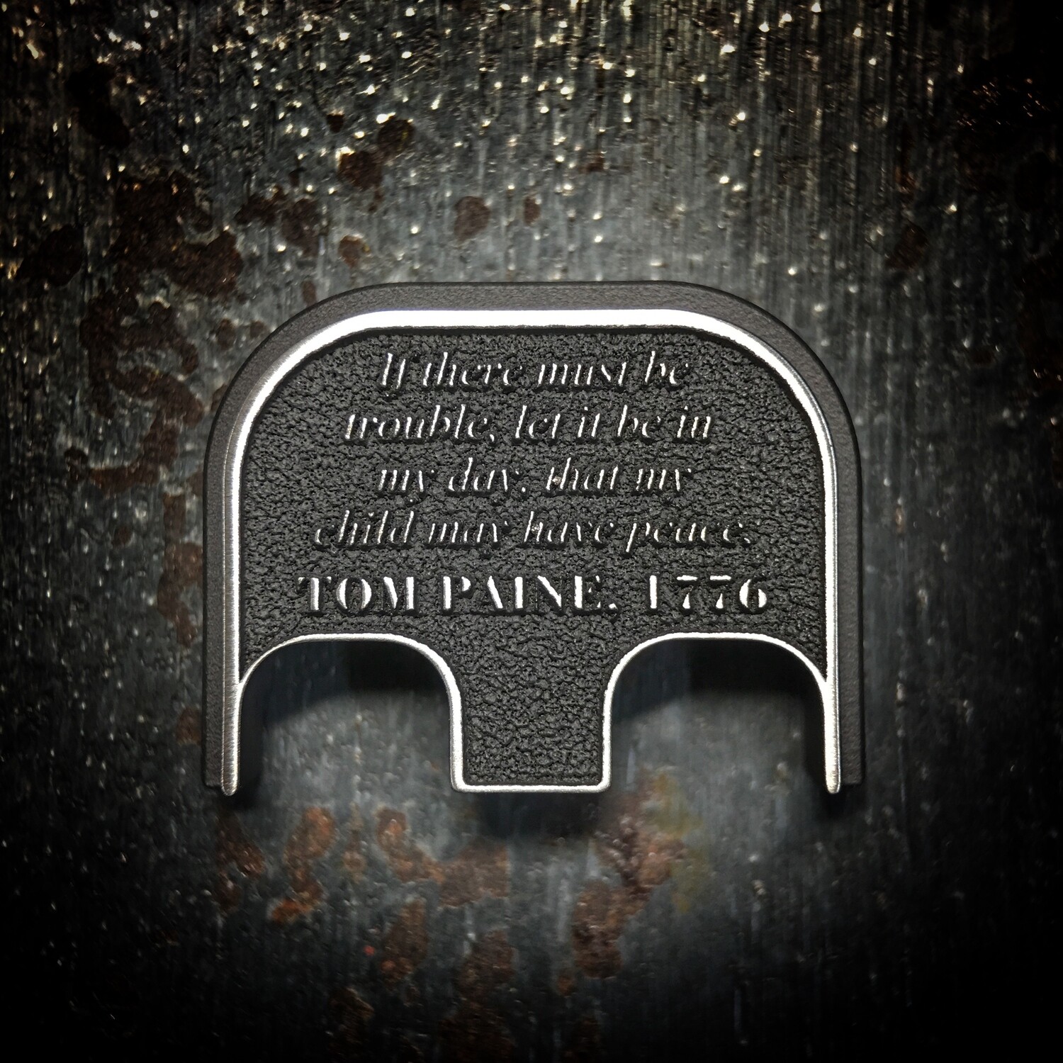 Tom Paine, 1776 3D - Titanium - Cerakoted Deep Engraved Brushed