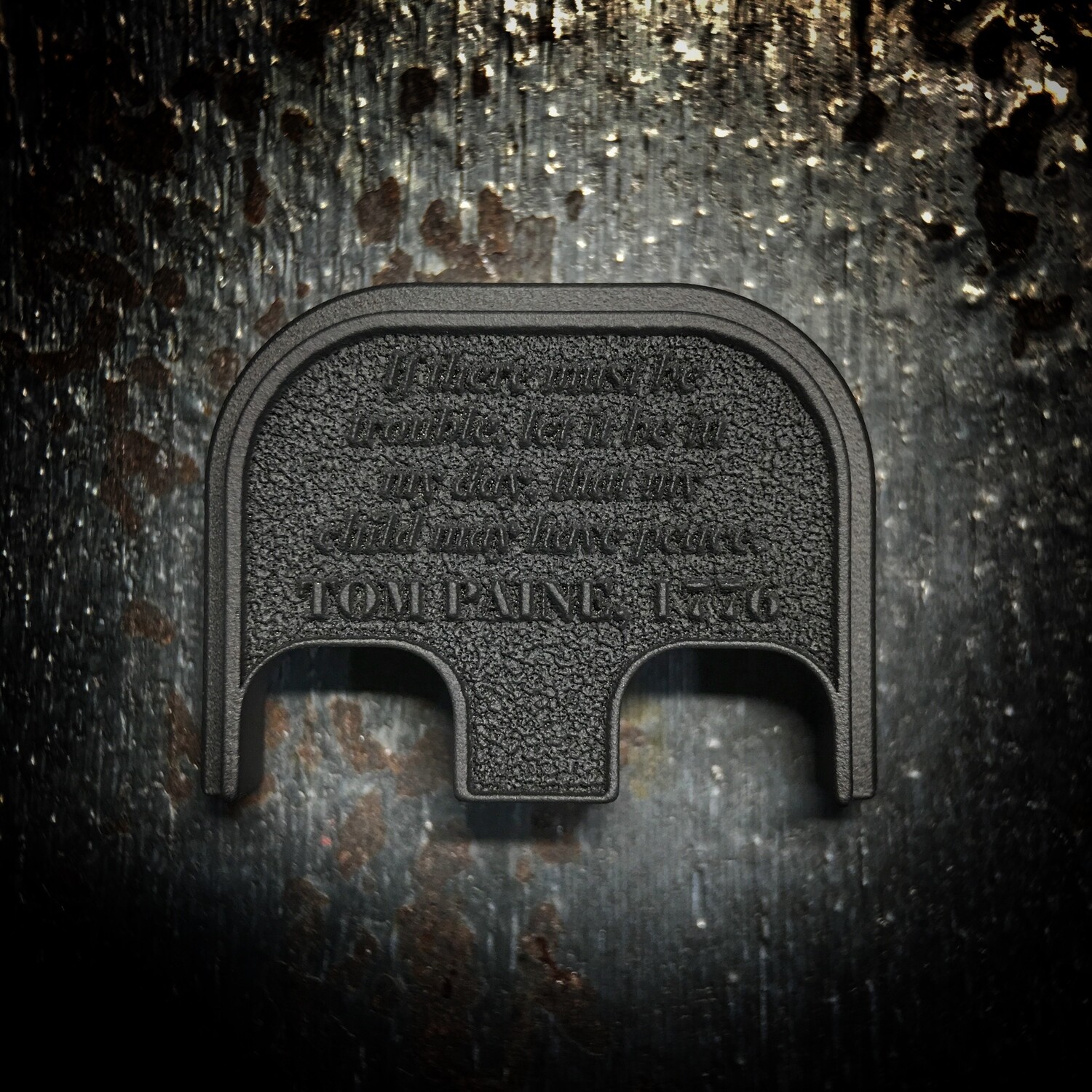 Tom Paine, 1776 3D - Titanium - Deep Engraved Blackout